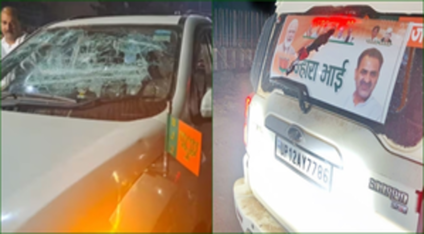 मुजफ्फरनगर में केंद्रीय मंत्री संजीव बालियान के काफिले पर हमला